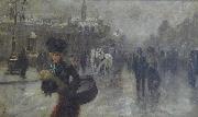 Alfred Stevens Elegants sur les Boulevards oil painting reproduction